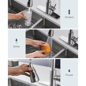 High Arc Single Handle Stainless Steel Sink Faucet