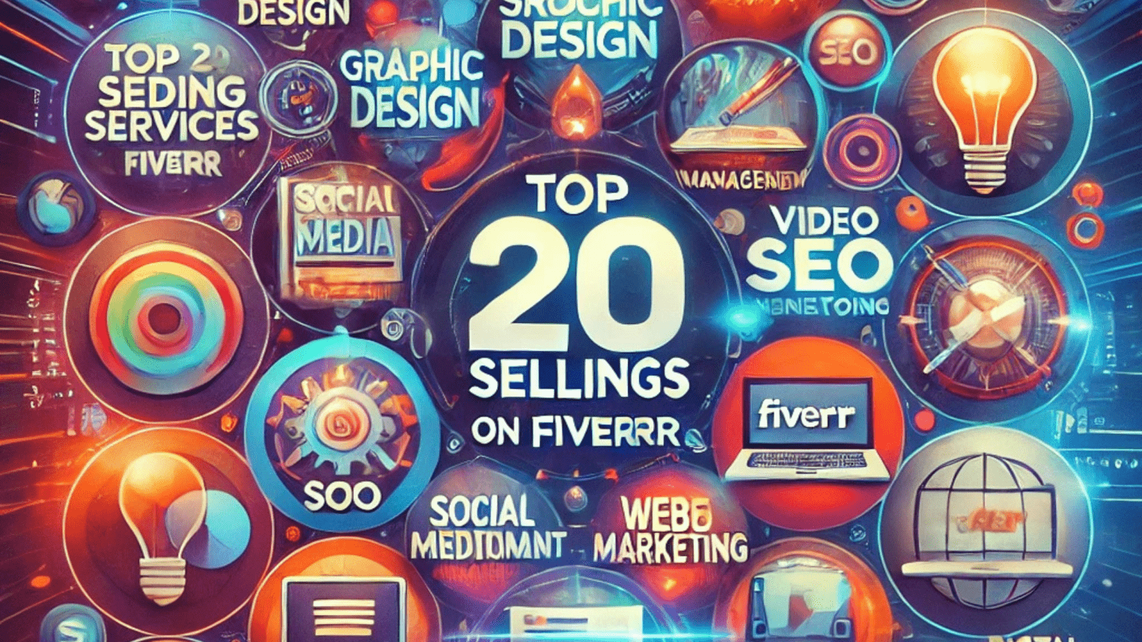 20 top selling services on Fiverr 2025