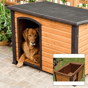 PRECISION PET PRODUCTS Extreme Outback Log Cabin Dog House Best Large Dog Houses