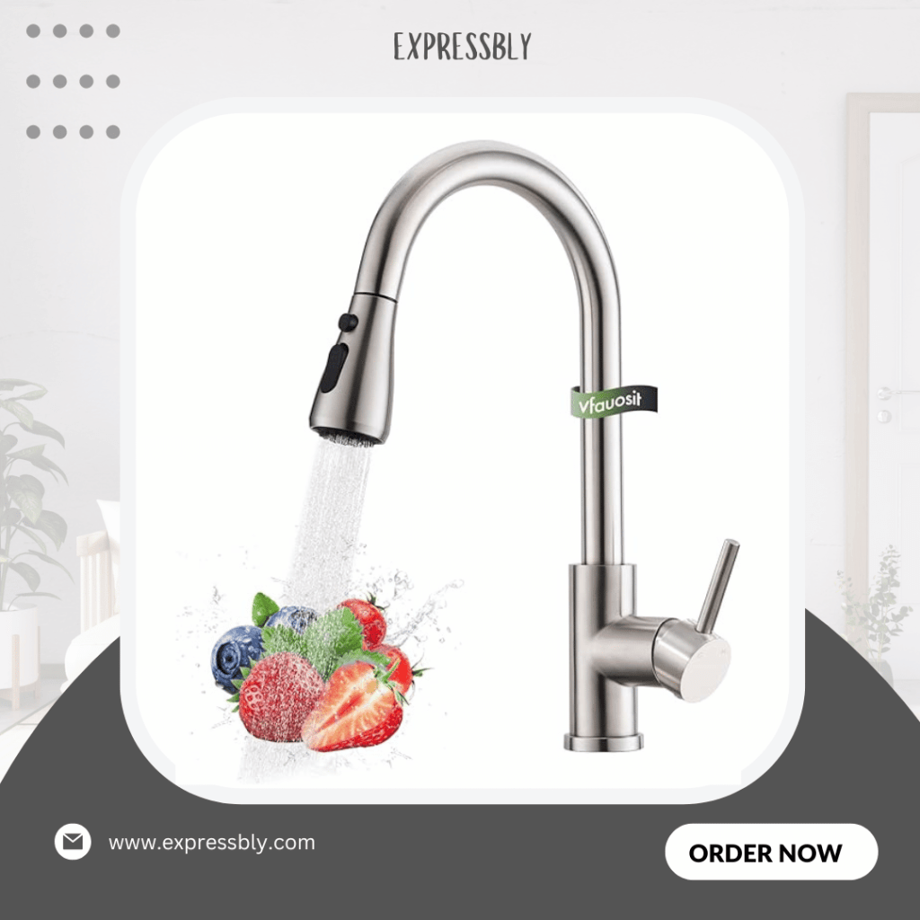 VFAUOSIT Kitchen Faucet with Pull Down Sprayer best premium kitchen faucets